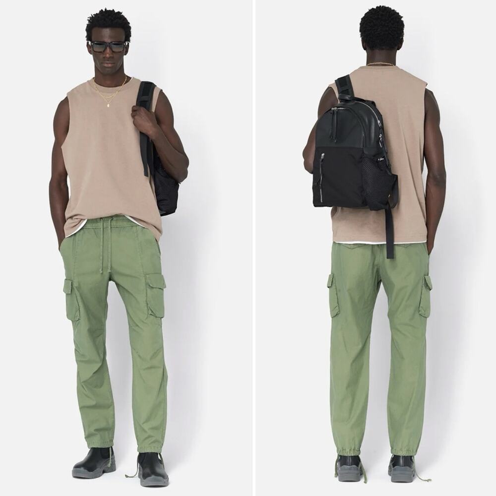 John Elliot Back Sateen Cargo Pants in Olive